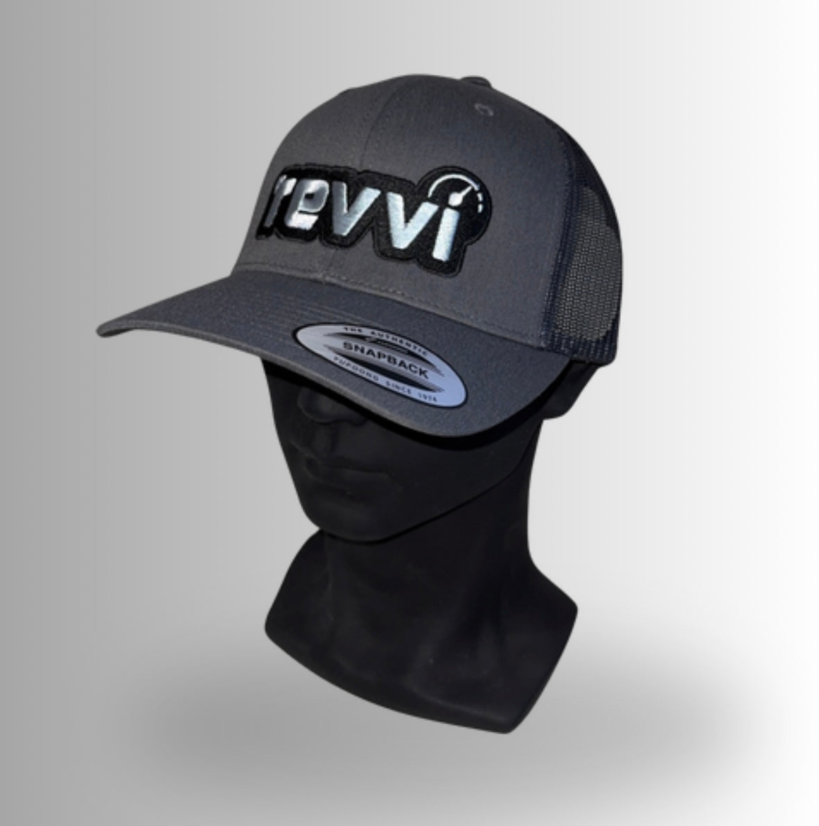Grey \ Silver-Grey Logo "REVVI" Cap