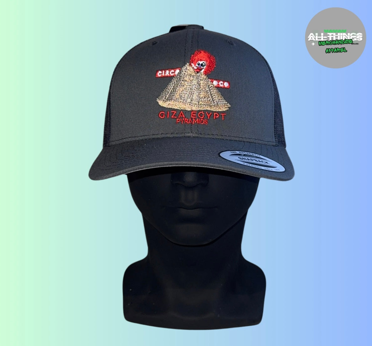 CIRCOLOCO EGYPT GIZA PYRAMIDS Grey Snapback Trucker Cap
