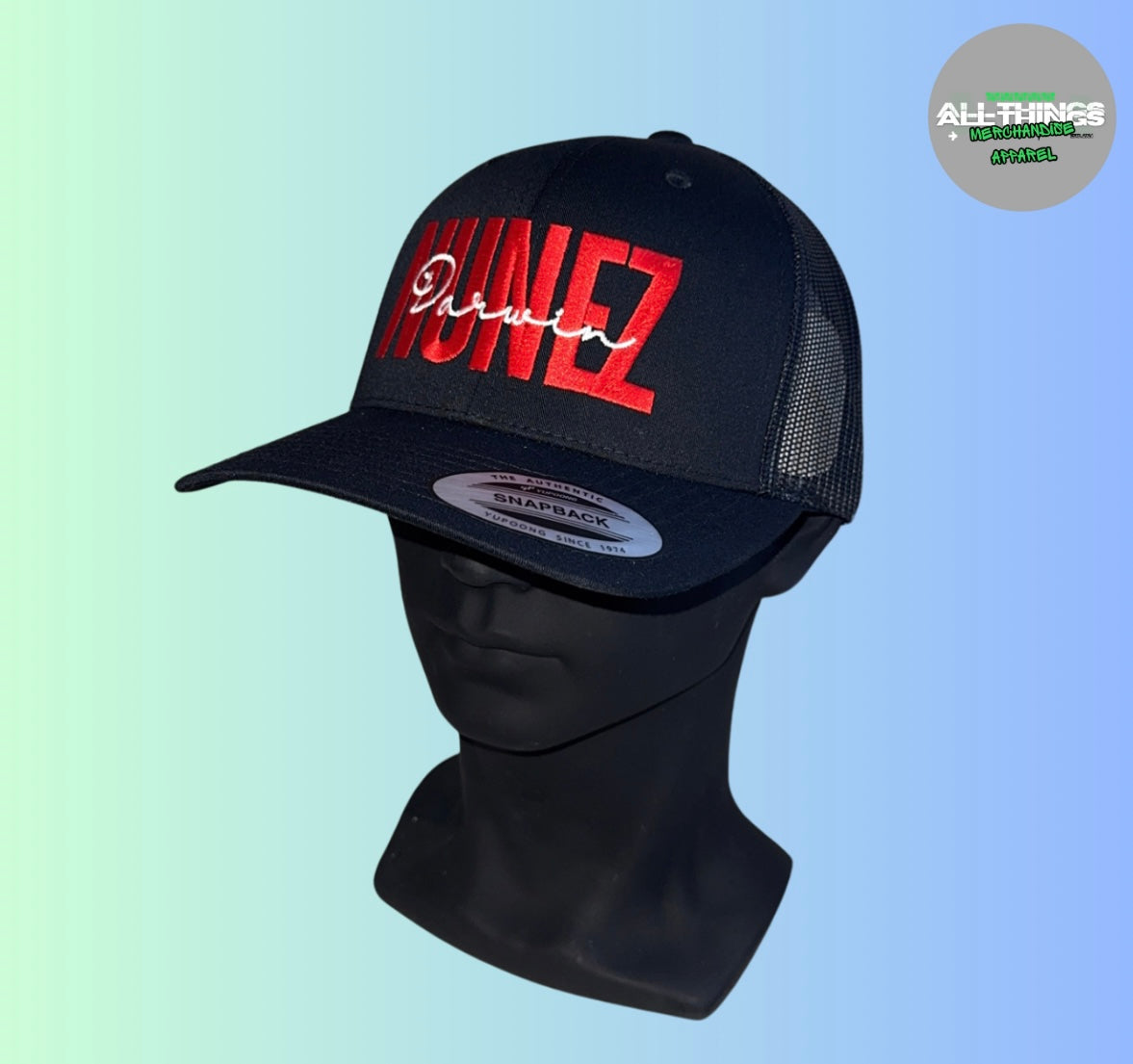 "Darwin NUNEZ" LIVERPOOL F.C Black Snapback Trucker Cap