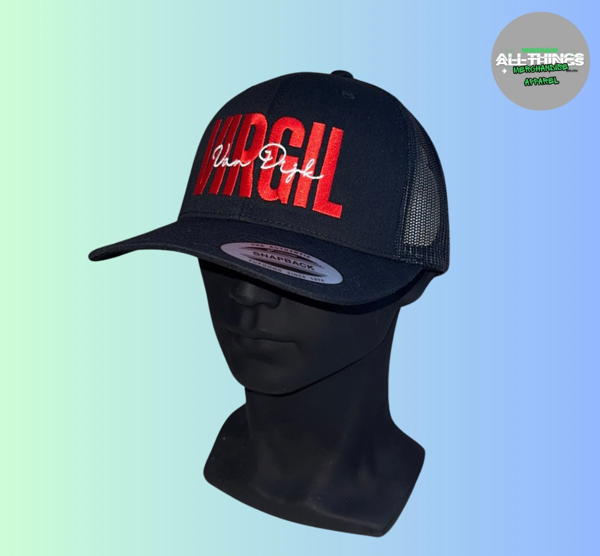 "VIRGIL Van Dijk" LIVERPOOL F.C Black Snapback Trucker Cap