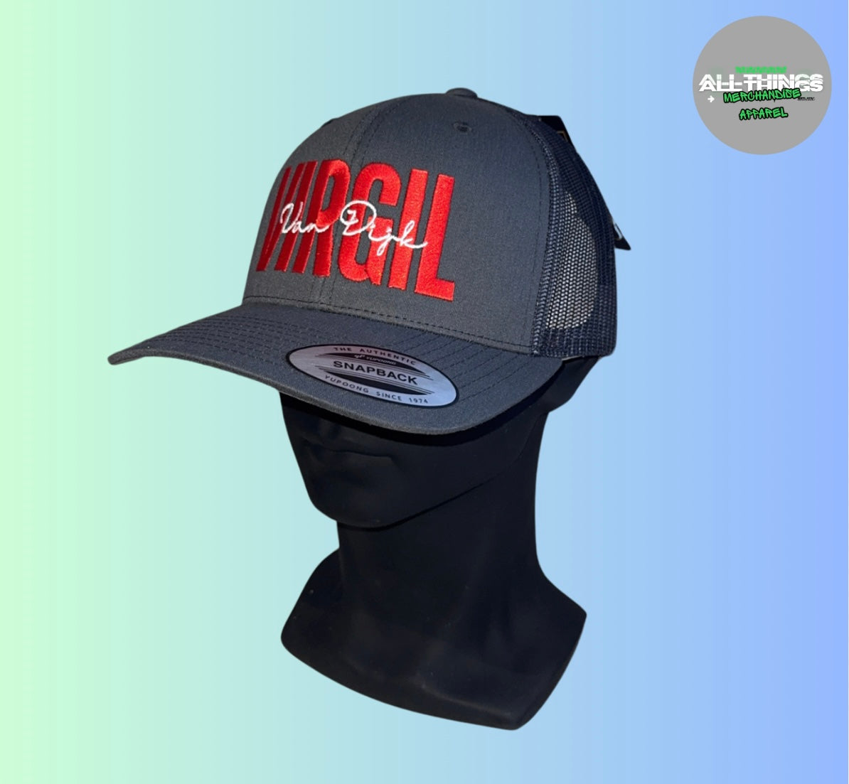 "VIRGIL Van Dijk" LIVERPOOL F.C Grey Snapback Trucker Cap