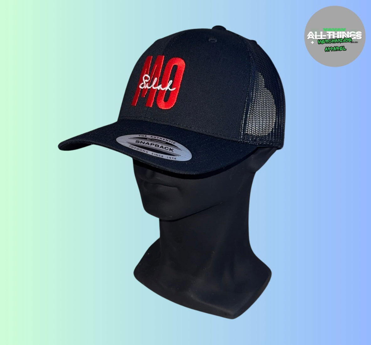 "MO Salah" LIVERPOOL F.C Black Snapback Trucker Cap