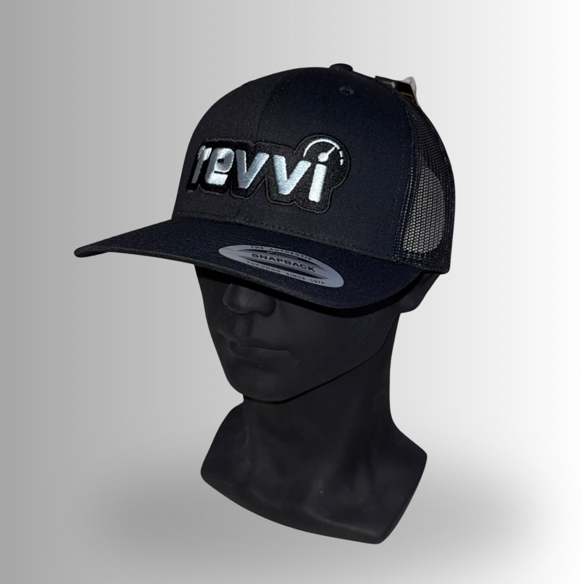 Black \ Silver-Grey Logo "REVVI" Cap