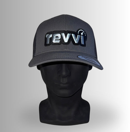 Grey \ Silver-Grey Logo "REVVI" Cap