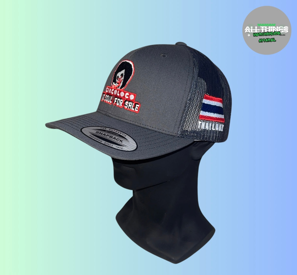 Circoloco "Nos Soul For Sale" Thailand Grey Snapback Trucker Cap