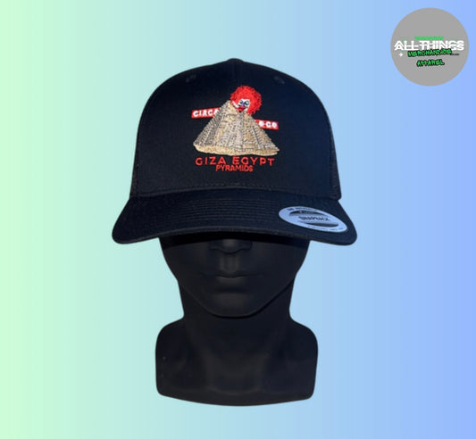 CIRCOLOCO EGYPT GIZA PYRAMIDS Black Snapback Trucker Cap