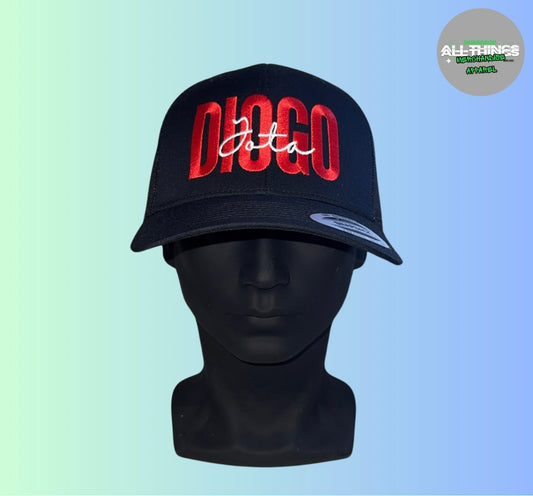 "DIOGO Jota" Liverpool F.C Black Snapback Trucker Cap