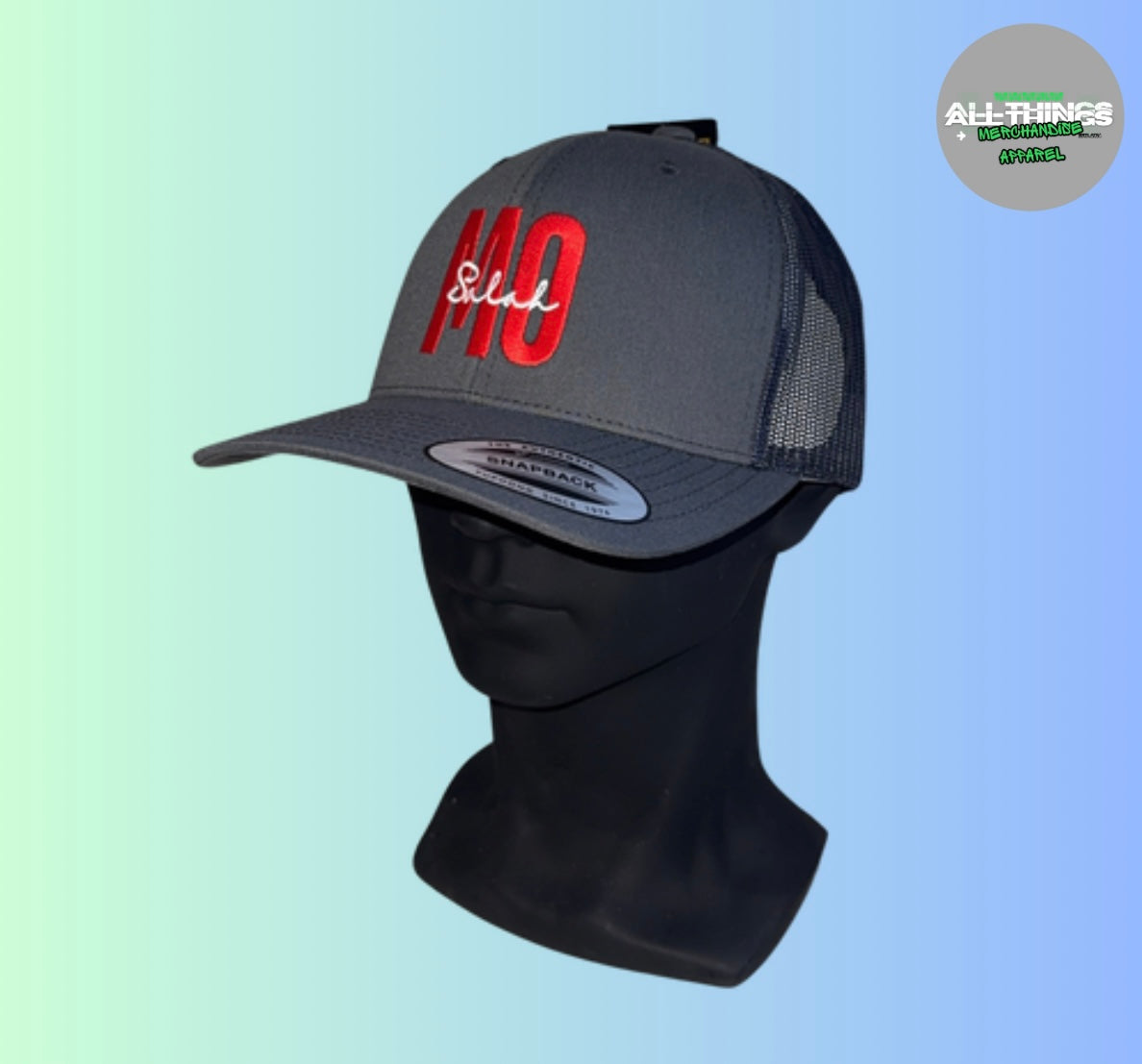 "MO Salah" LIVERPOOL F.C Grey Snapback Trucker Cap